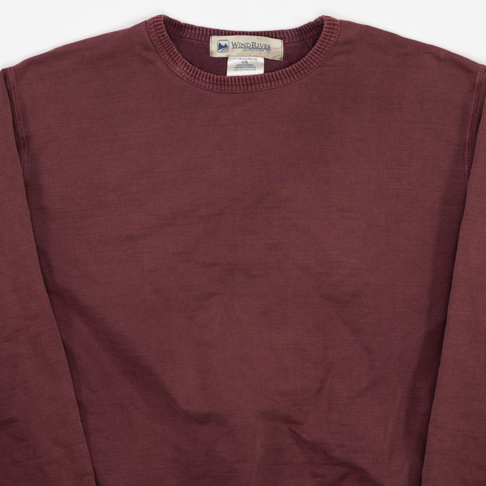Vintage Washed Maroon Wind River Crewneck (L)