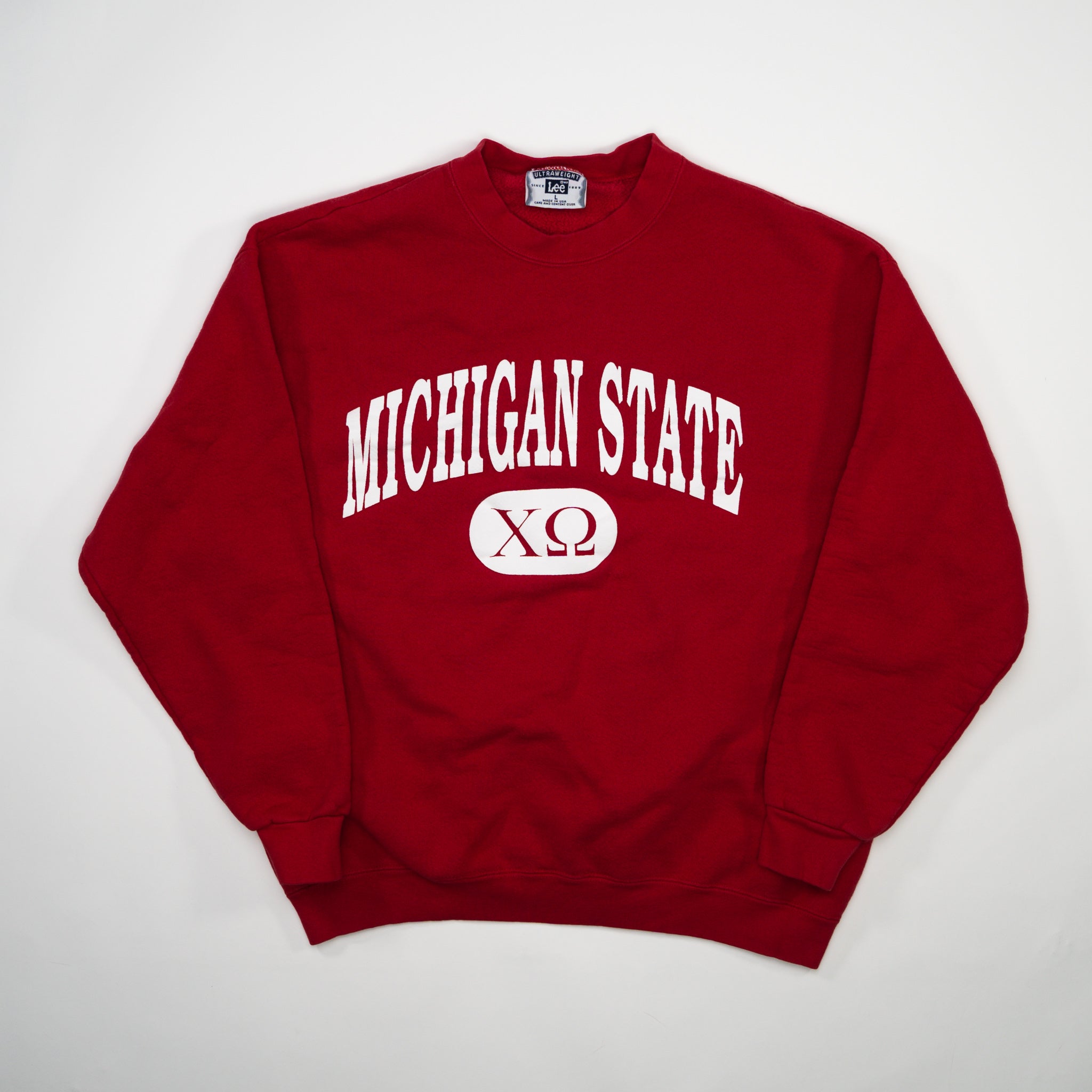 Vintage 90s Red Michigan State x Lee Crewneck (M/L)
