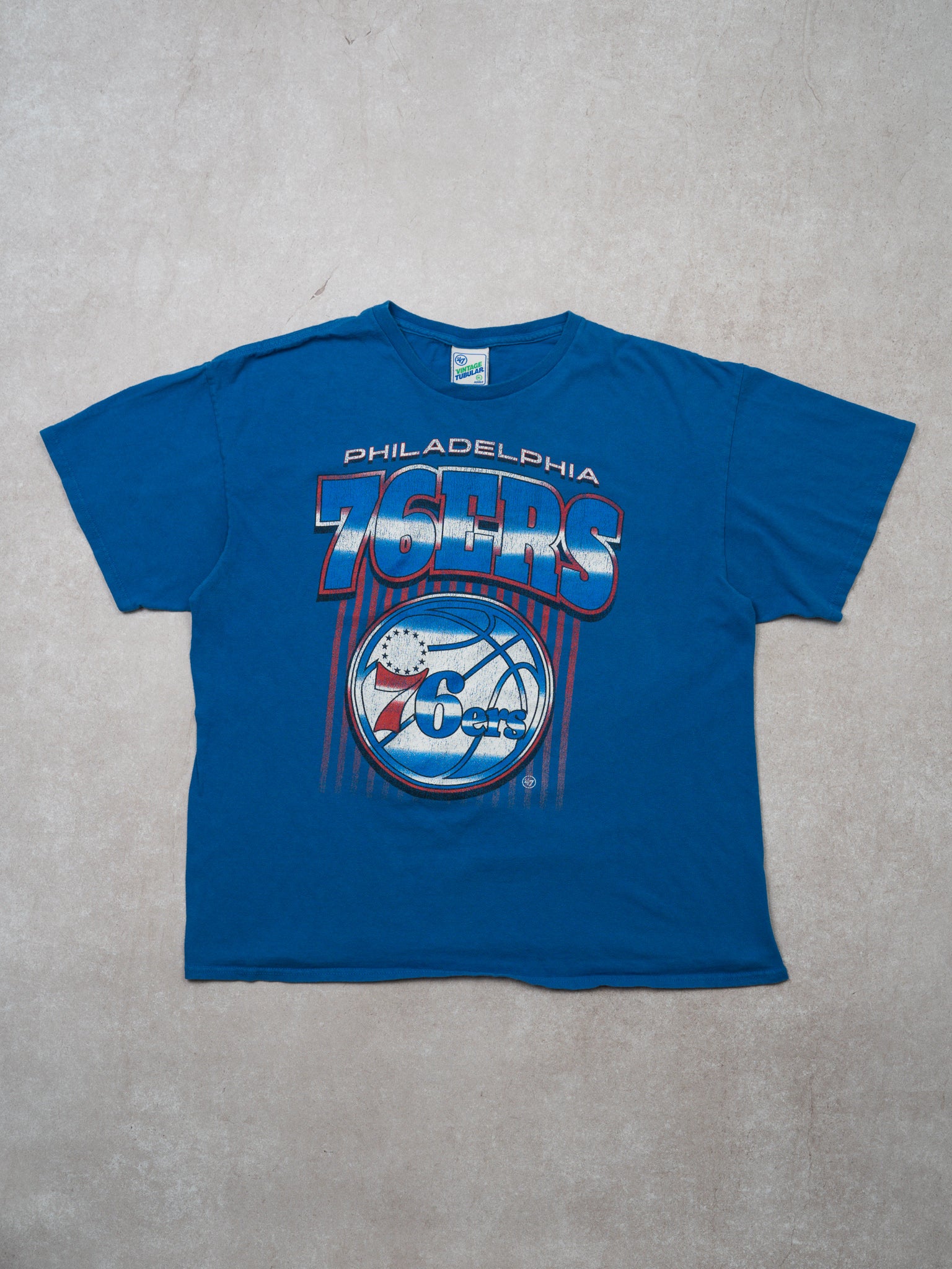 Vintage 90s Blue 76ers NBA Tee (M/L)