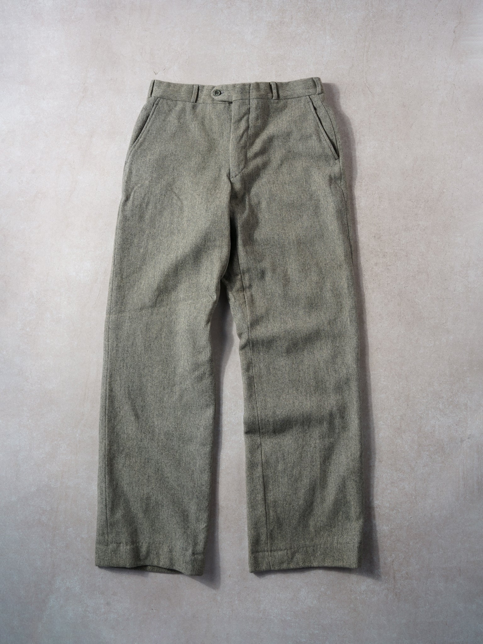 Vintage 70s Grey Wool Dress Pants (32x31)