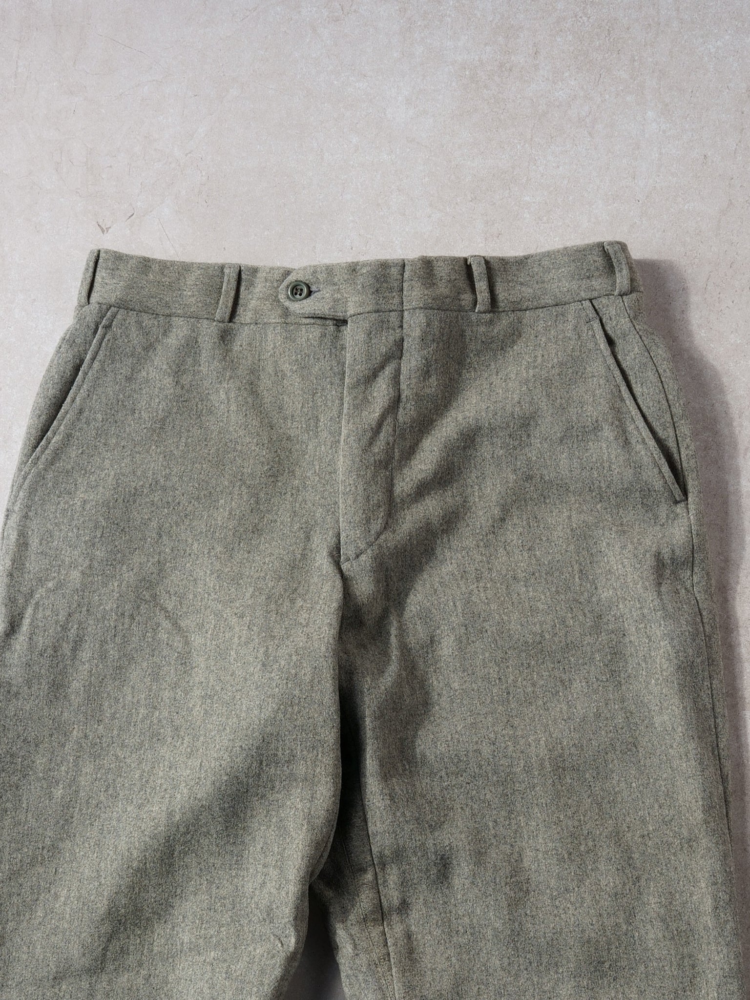 Vintage 70s Grey Wool Dress Pants (32x31)