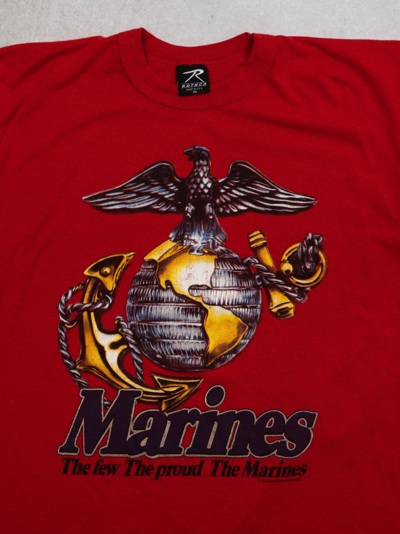 Vintage '93 Red Marines Globe Tee (M)