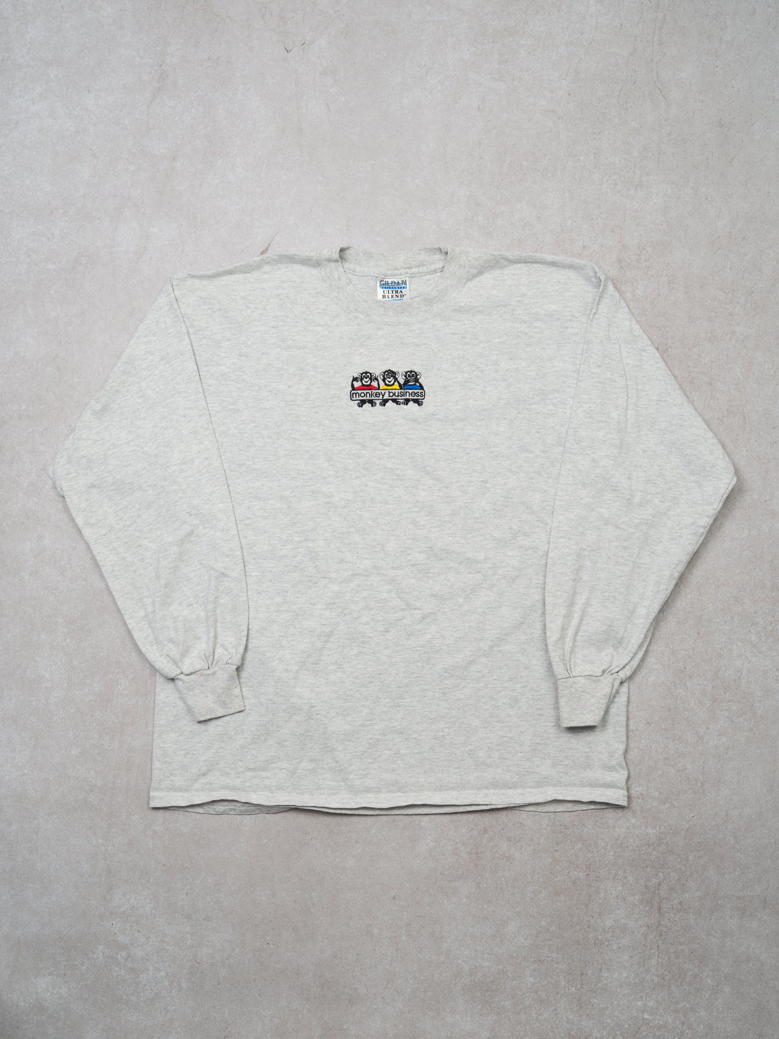 Vintage 90s Grey Monkey Business Long Sleeve (L)