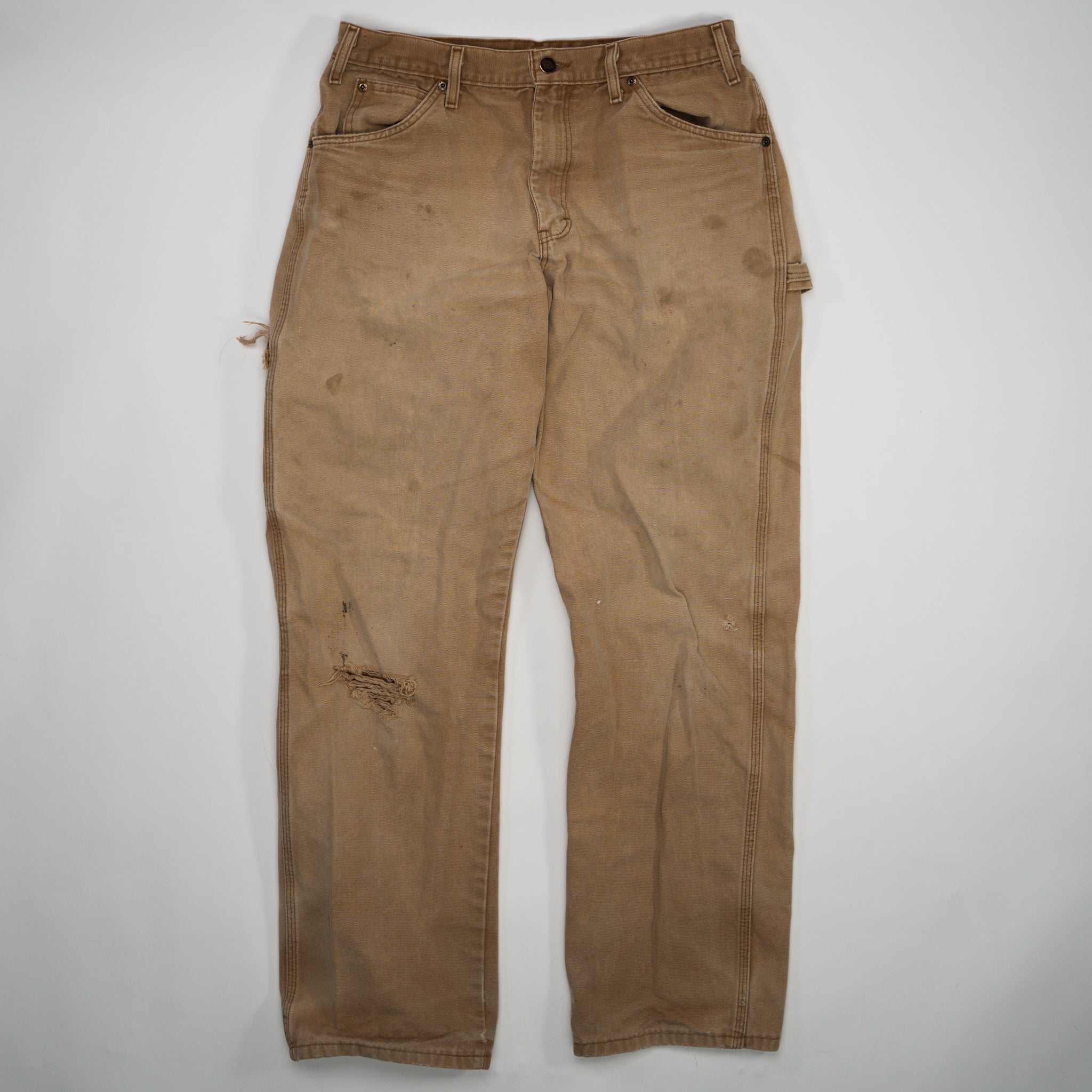 Vintage Beige Dickies Workwear Jeans W/ Rip ( 30 x 30) | Rebalance Vintage.