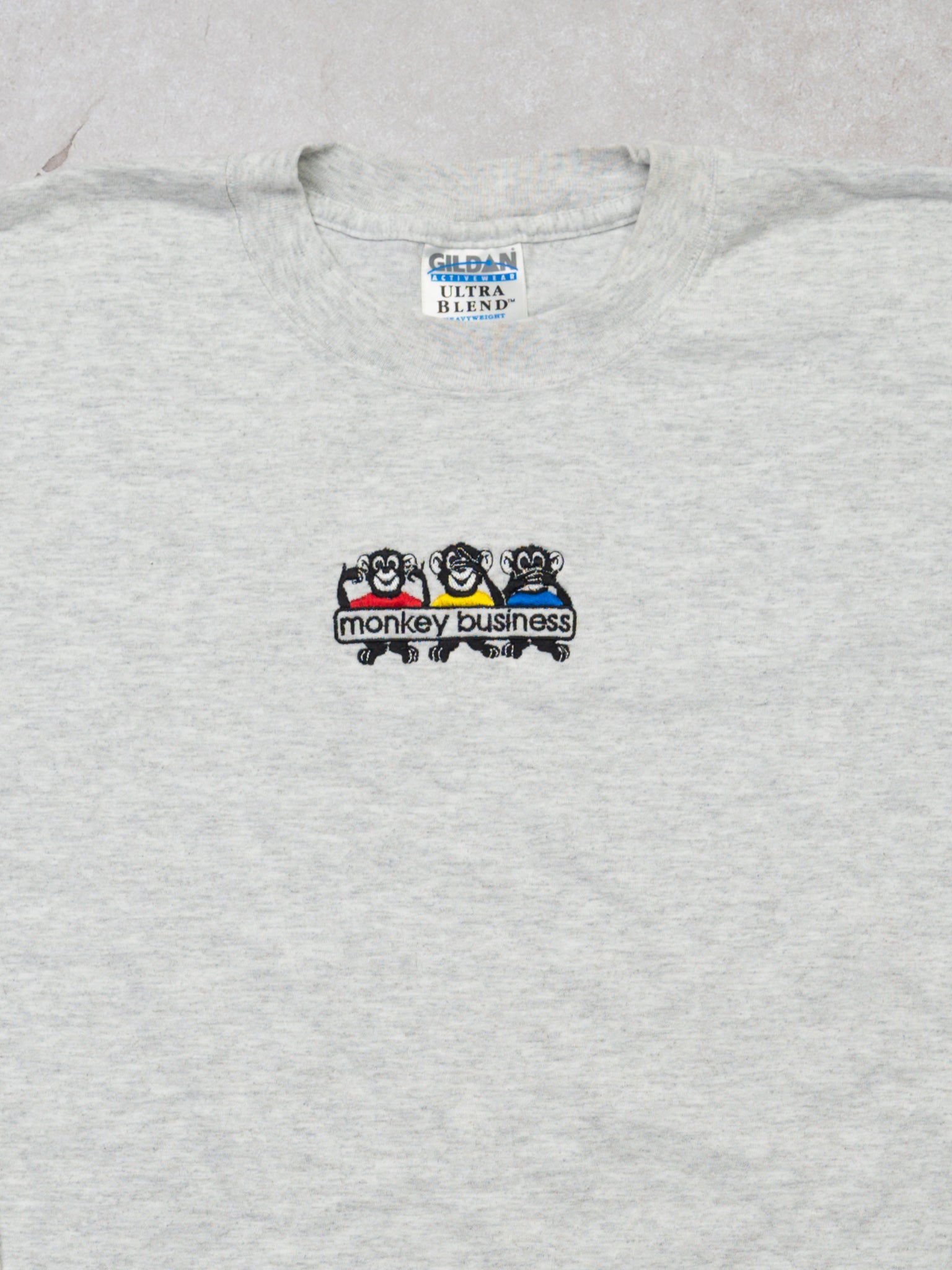 Vintage 90s Grey Monkey Business Long Sleeve (L)