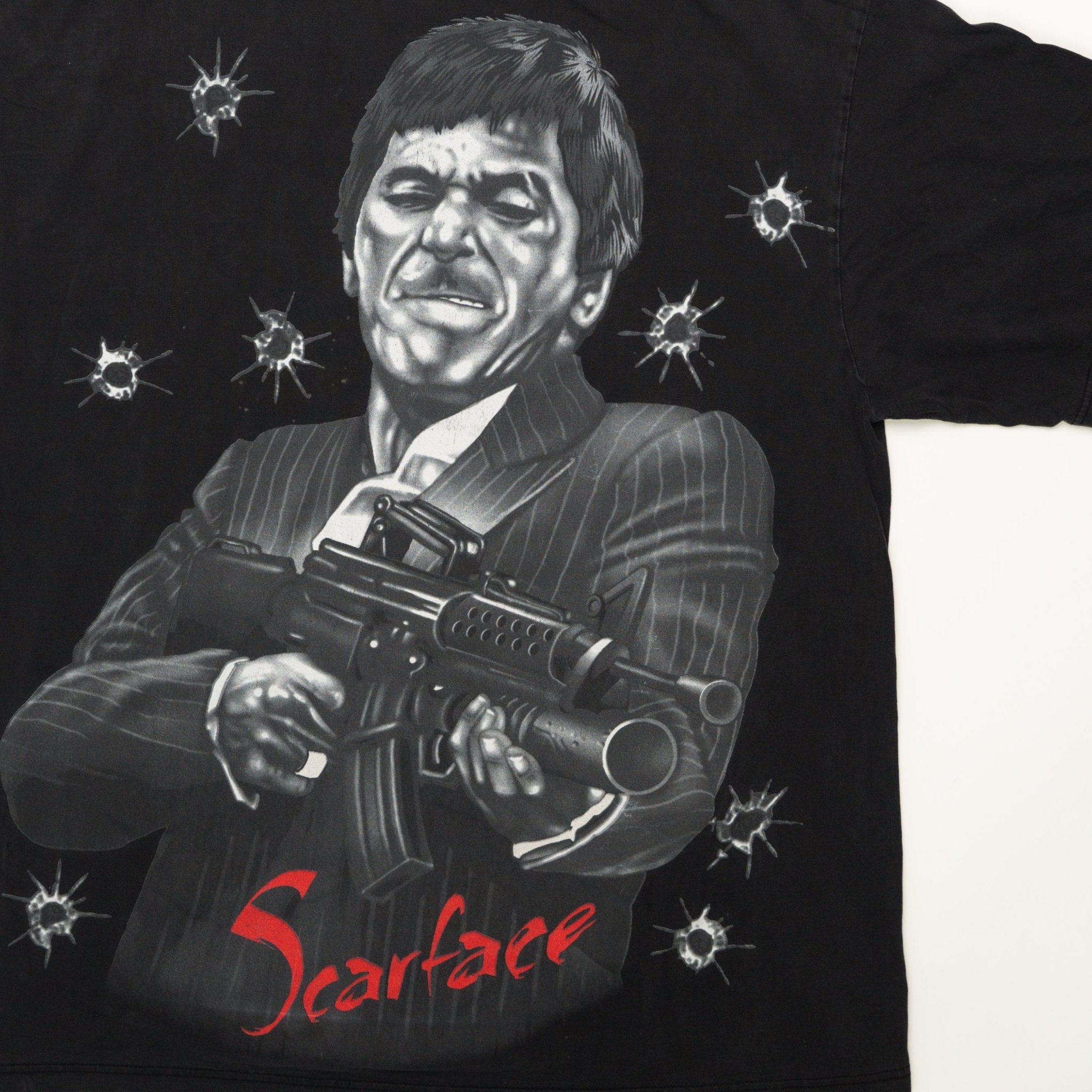 Vintage Rare Scarface Gun Tee (XL) | Rebalance Vintage.