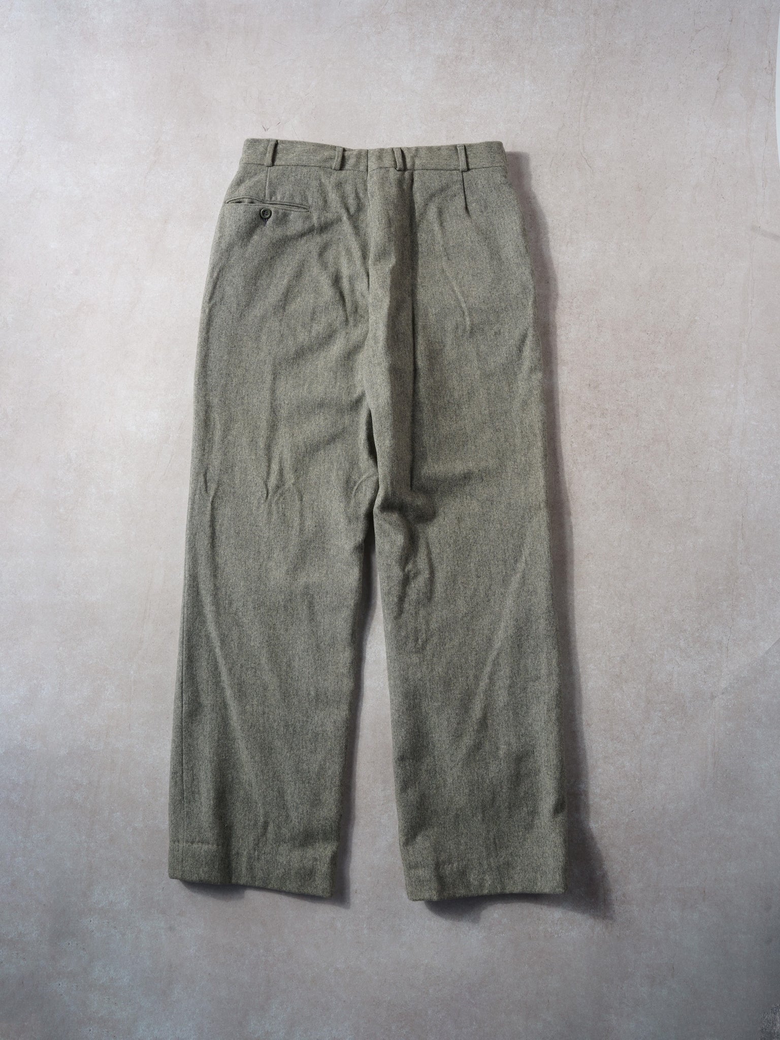 Vintage 70s Grey Wool Dress Pants (32x31)