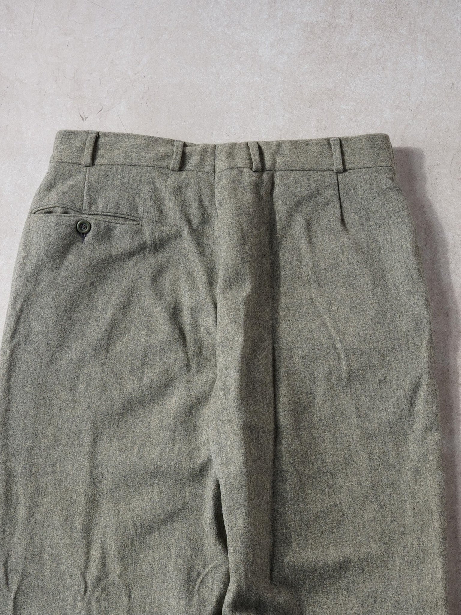 Vintage 70s Grey Wool Dress Pants (32x31)