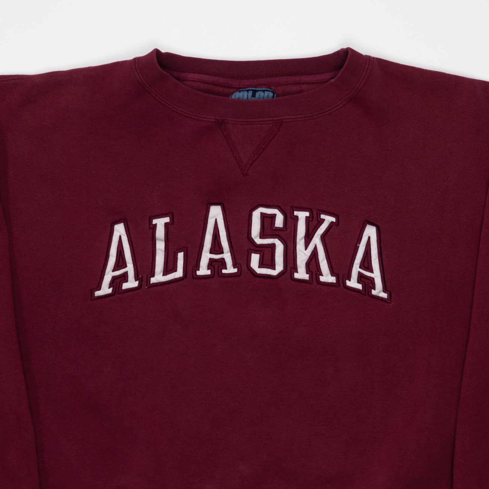 Vintage Maroon Alaska Spell Out Crewneck (XL)