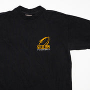 Vintage 90s Black Steelers Football Tee (M)