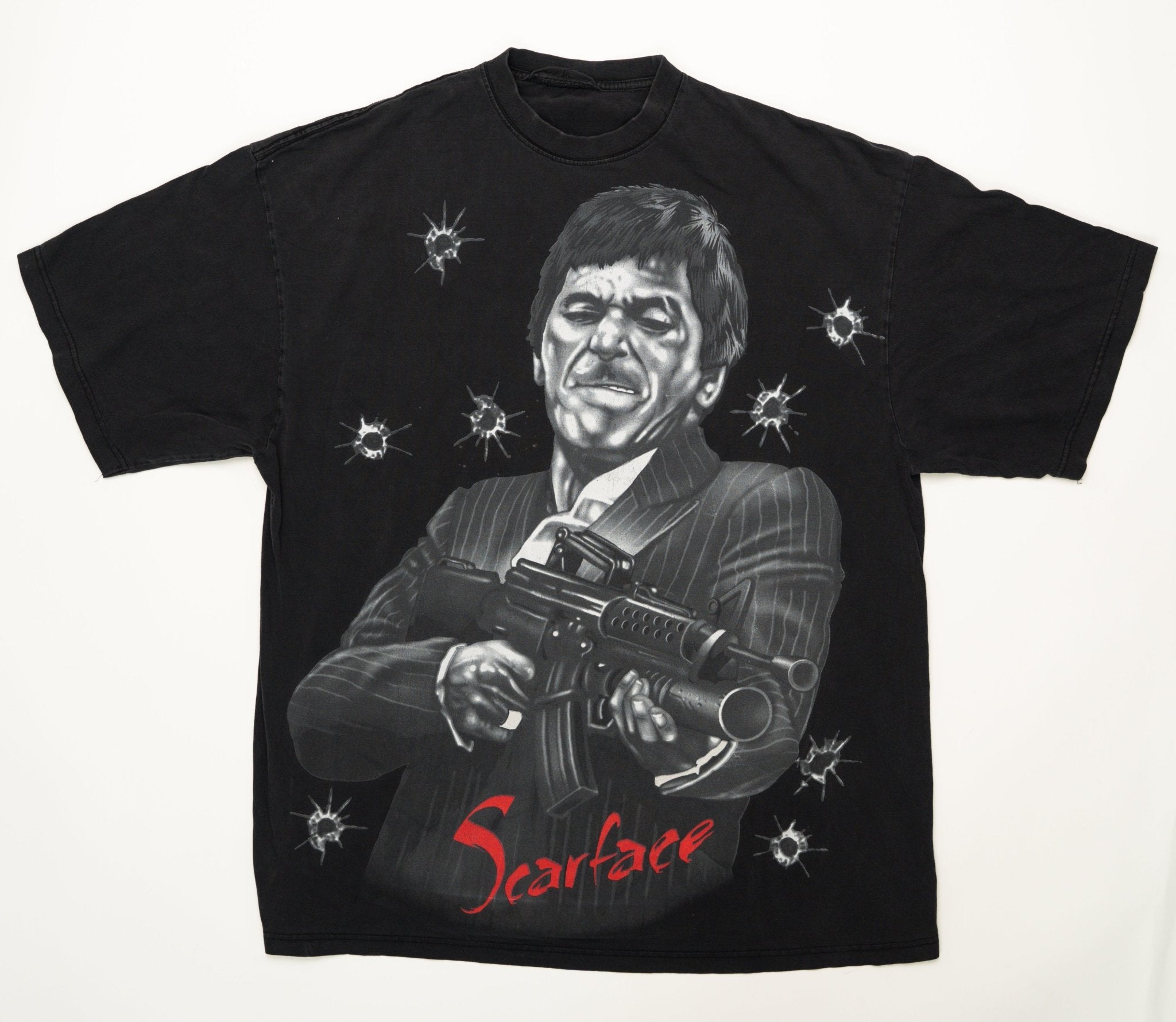 Vintage Rare Scarface Gun Tee (XL) | Rebalance Vintage.
