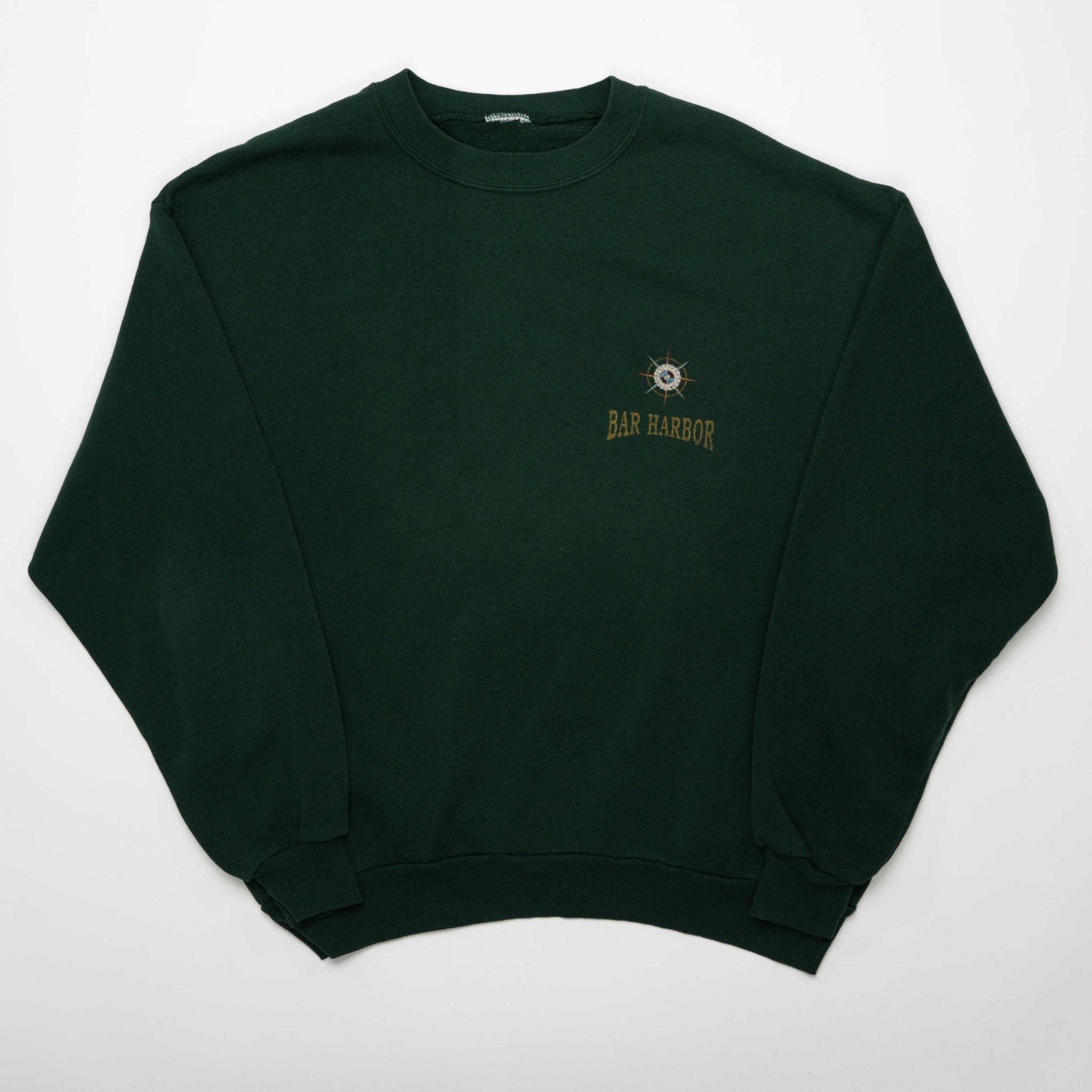 Vintage 90s Green Bar Harbour Crewneck (L) | Rebalance Vintage.