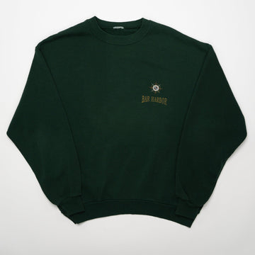 Vintage 90s Green Bar Harbour Crewneck (L) | Rebalance Vintage.