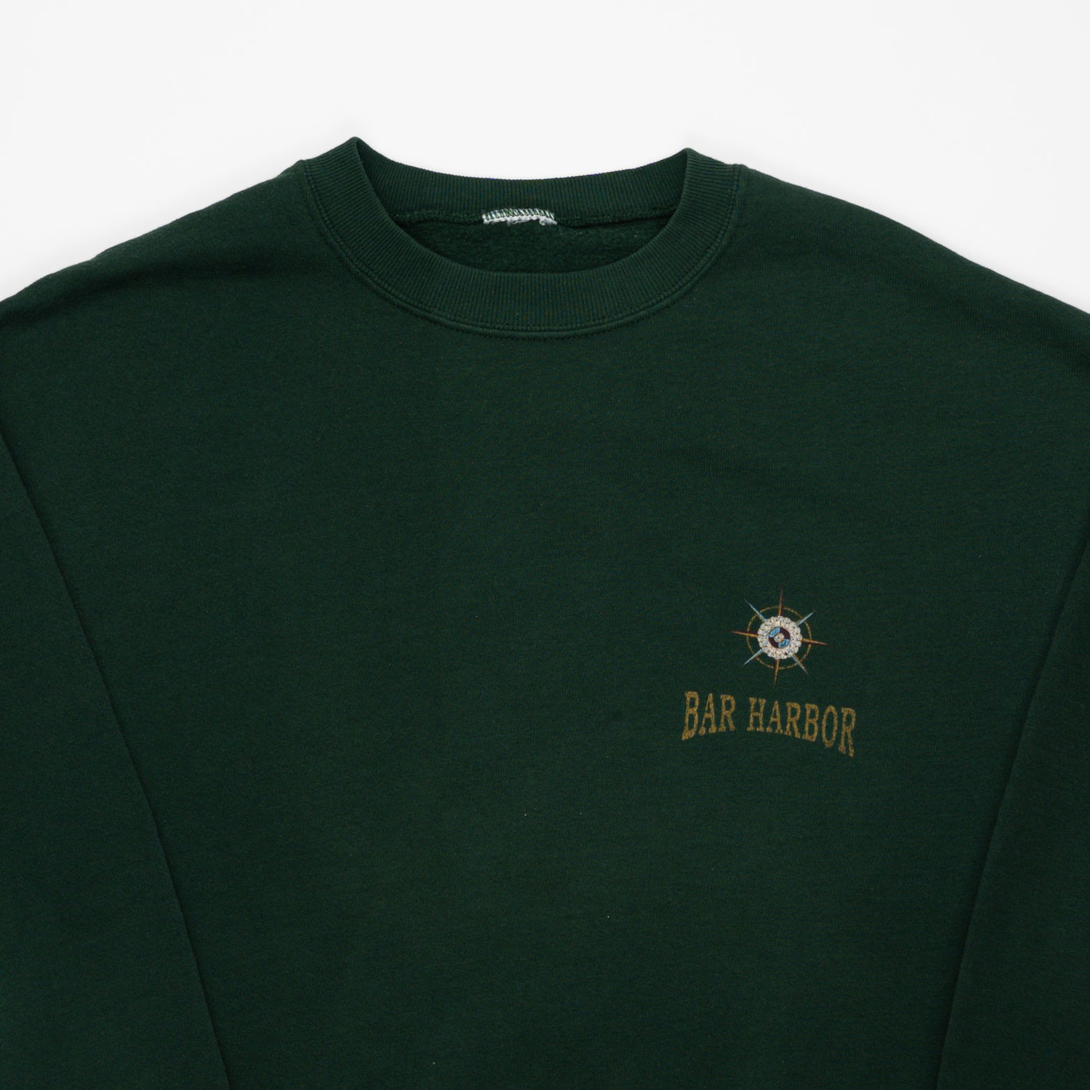Vintage 90s Green Bar Harbour Crewneck (L) | Rebalance Vintage.
