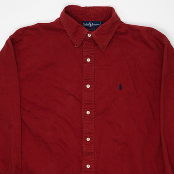 Vintage 90s Red Polo RL Button Up (L/XL) | Rebalance Vintage.