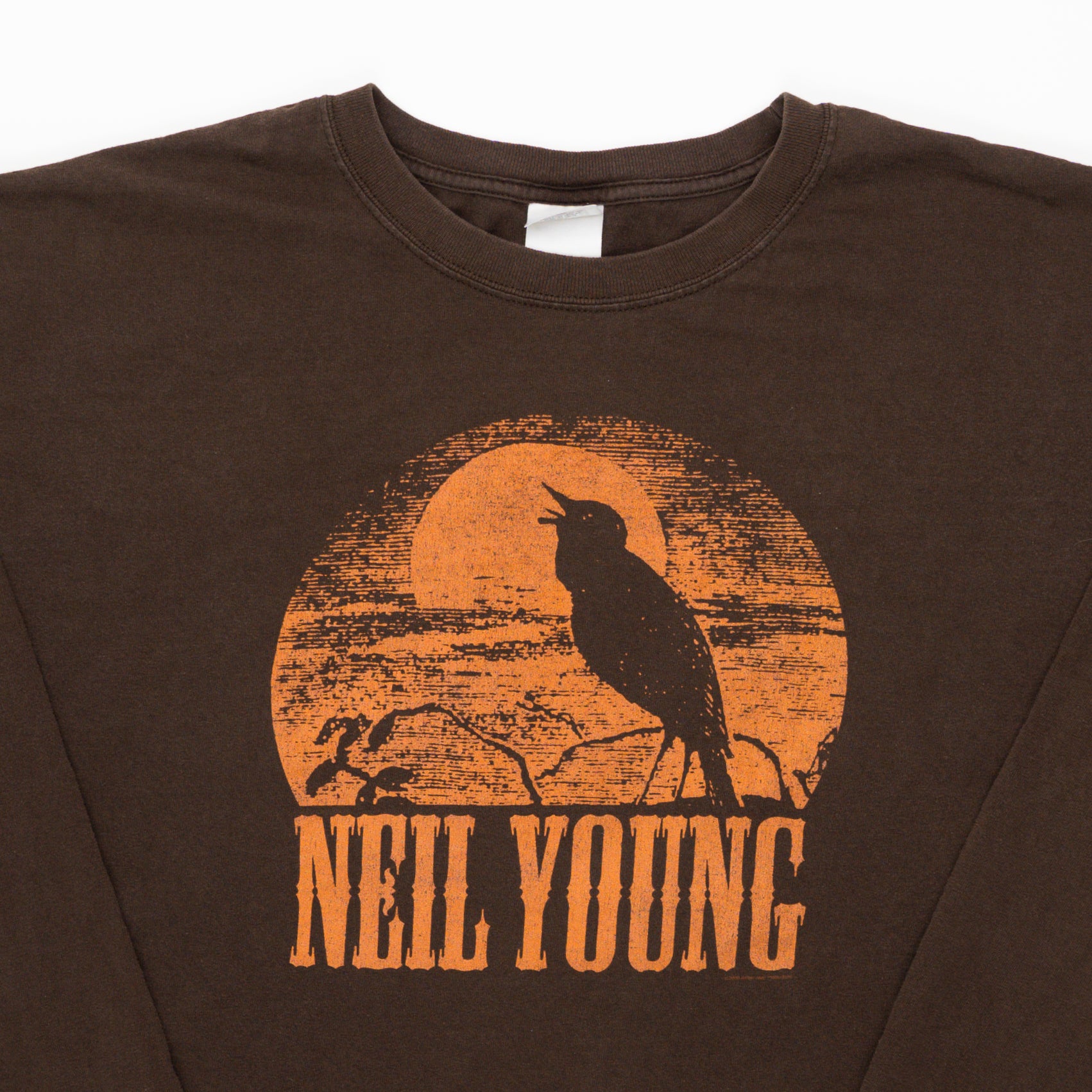 Vintage Brown Neil Young Long Sleeve (XL) | Rebalance Vintage.