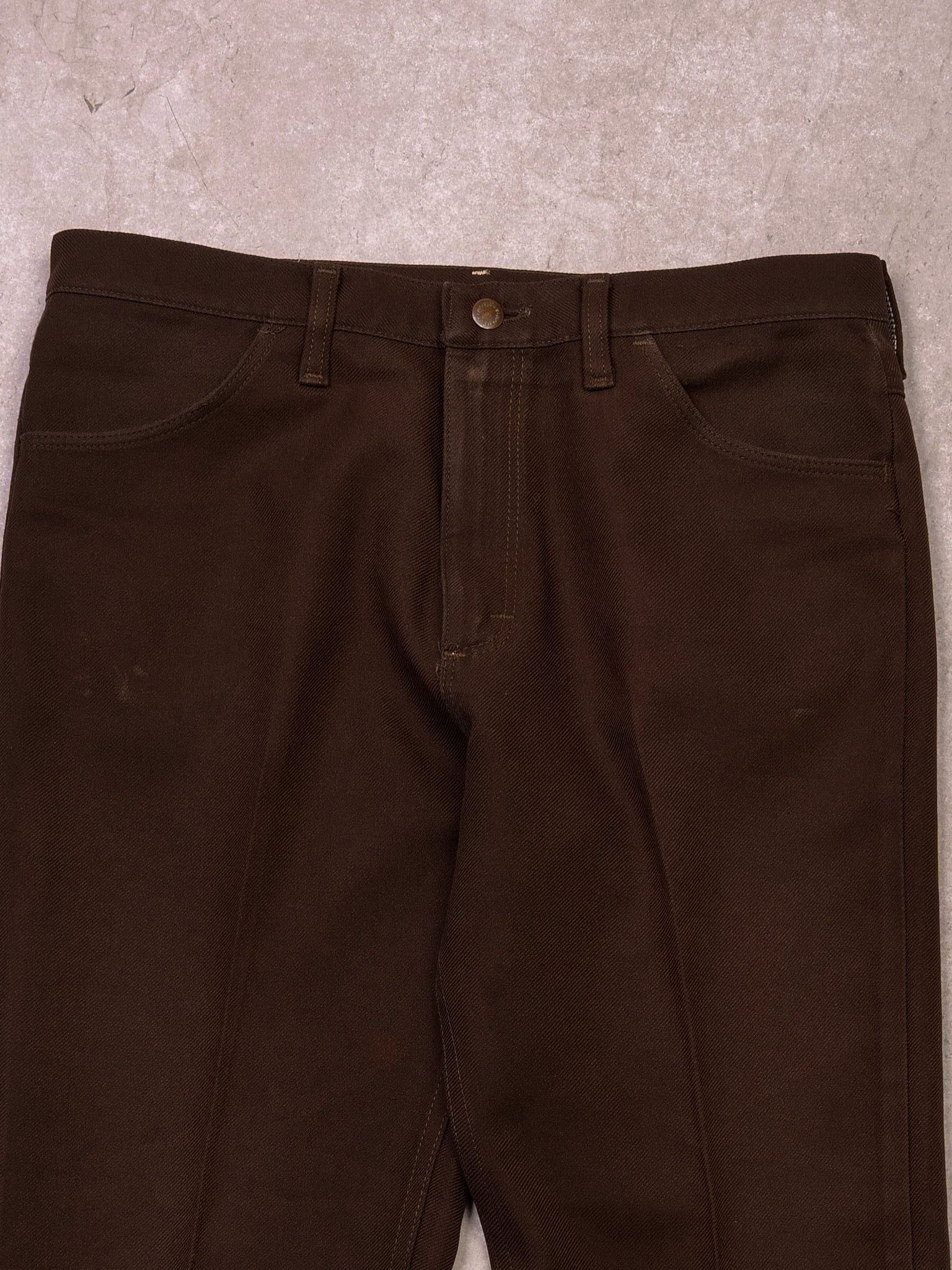 Vintage 80s Brown Wranglers Canvas Dress Pants (34x29)