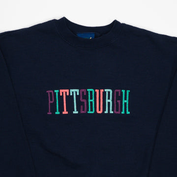 Vintage Pittsburgh Multicolored Spell Out Crewneck (M/L) | Rebalance Vintage.