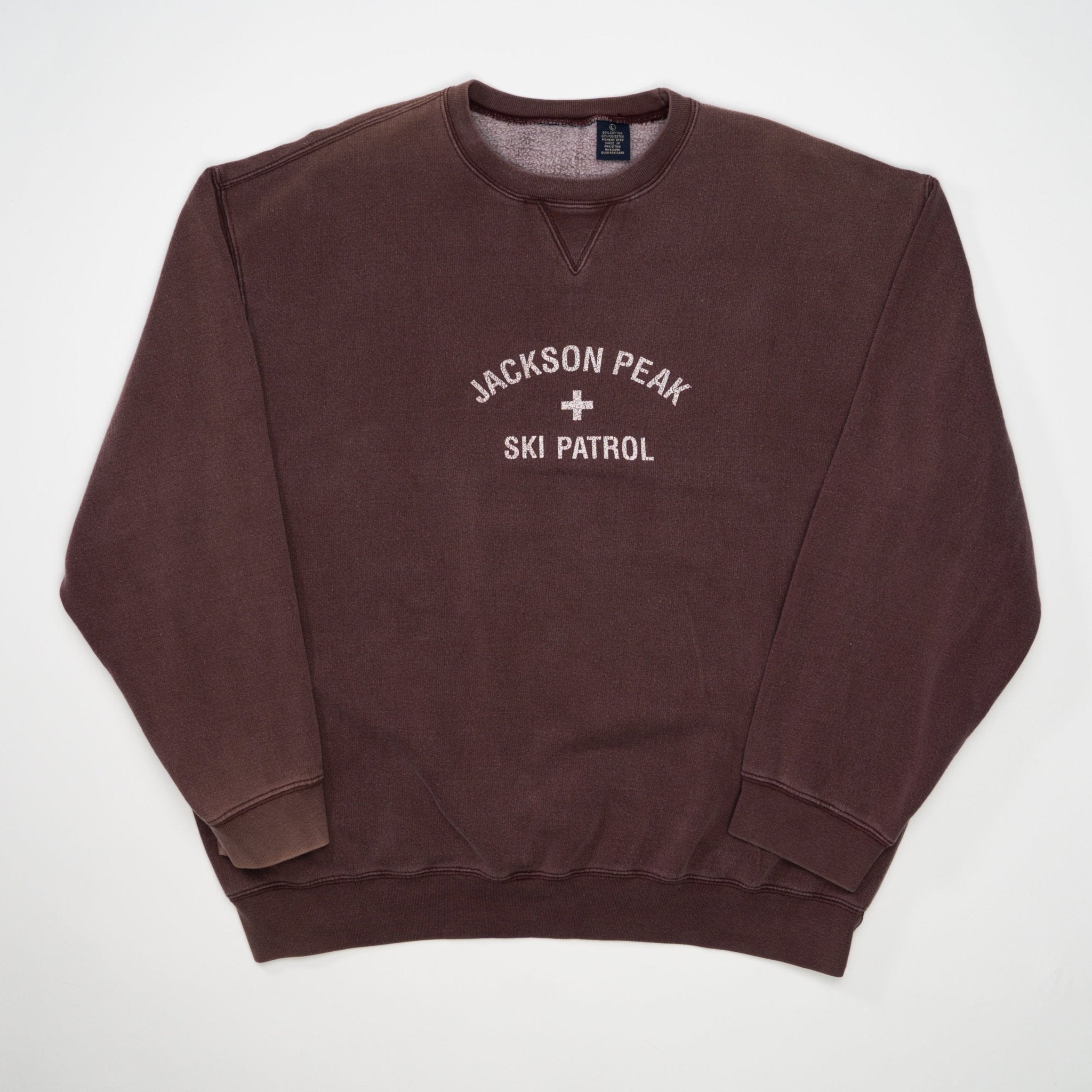 Vintage Washed Maroon Jackson Peak Ski Patrol Crewneck (XL)
