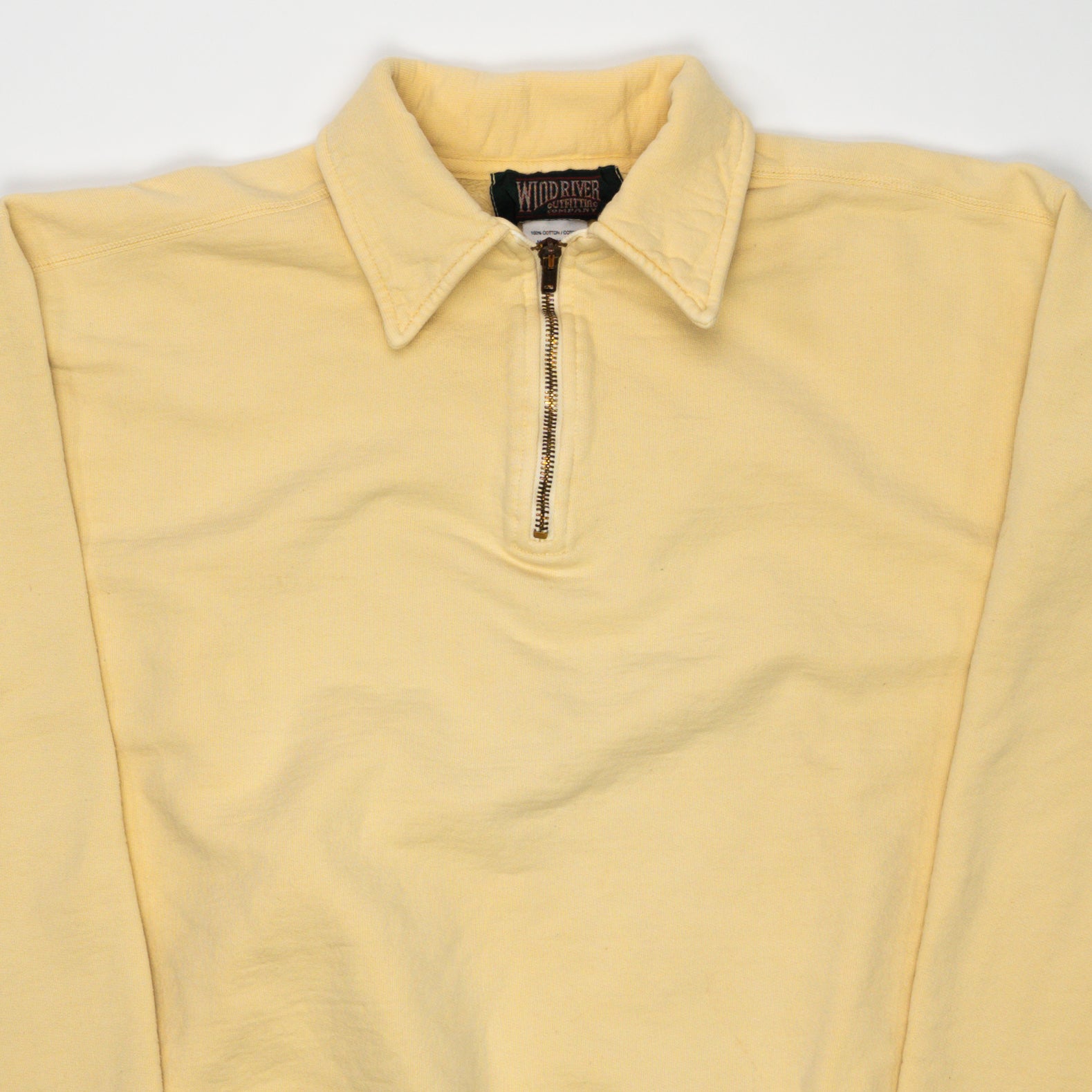 Vintage Yellow Windriver 1/4 Sweater (XL) | Rebalance Vintage.