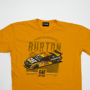 Vintage Yellow Jeff Burton CAT Racing Shirt (M) | Rebalance Vintage.