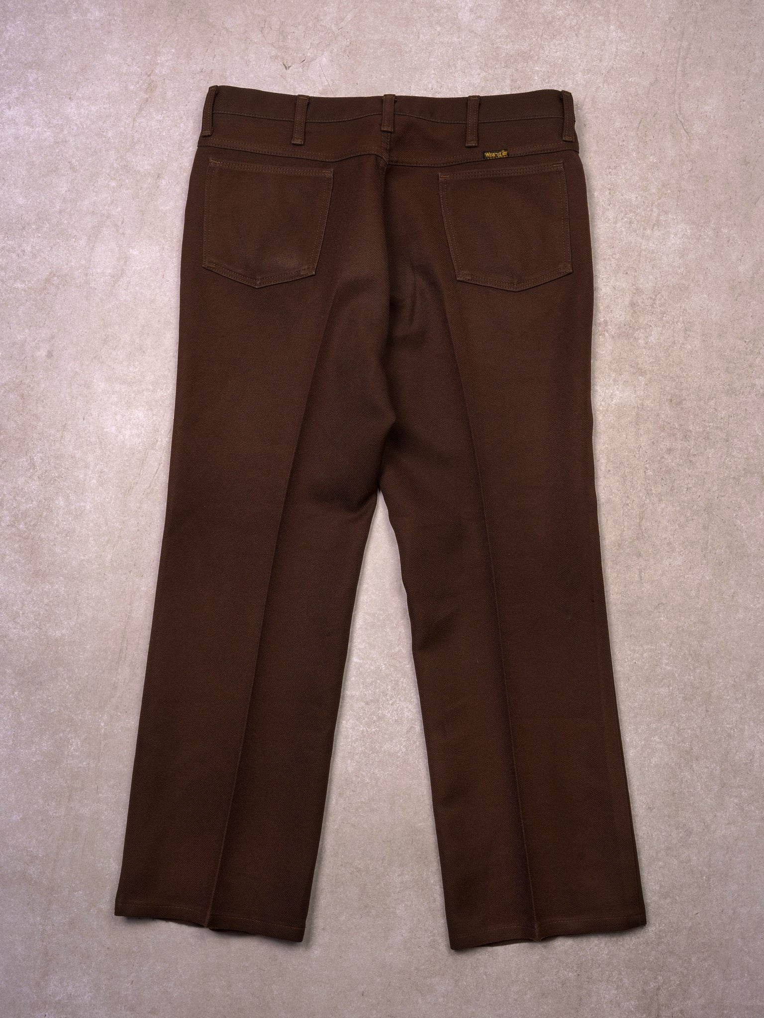 Vintage 80s Brown Wranglers Canvas Dress Pants (34x29)