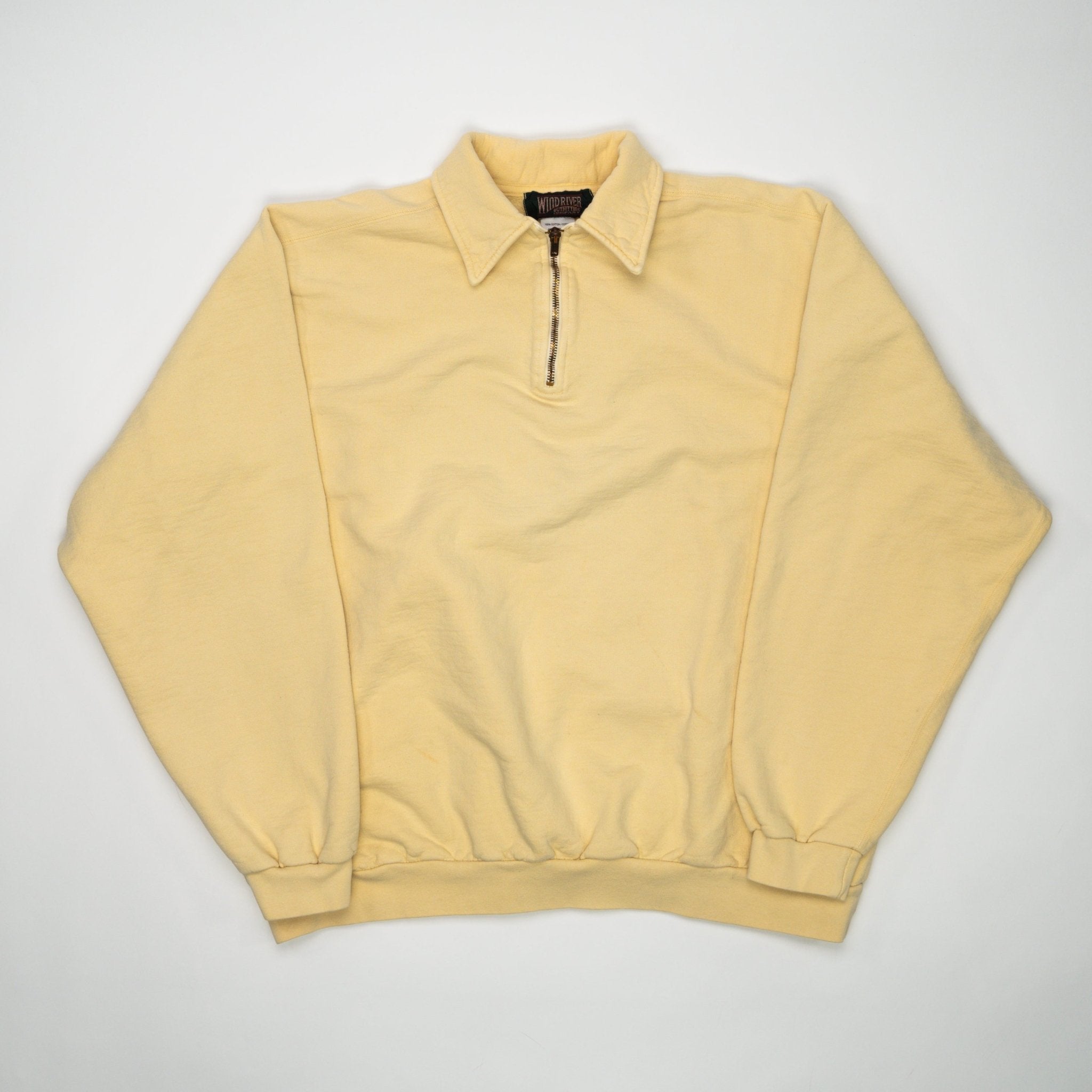 Vintage Yellow Windriver 1/4 Sweater (XL) | Rebalance Vintage.