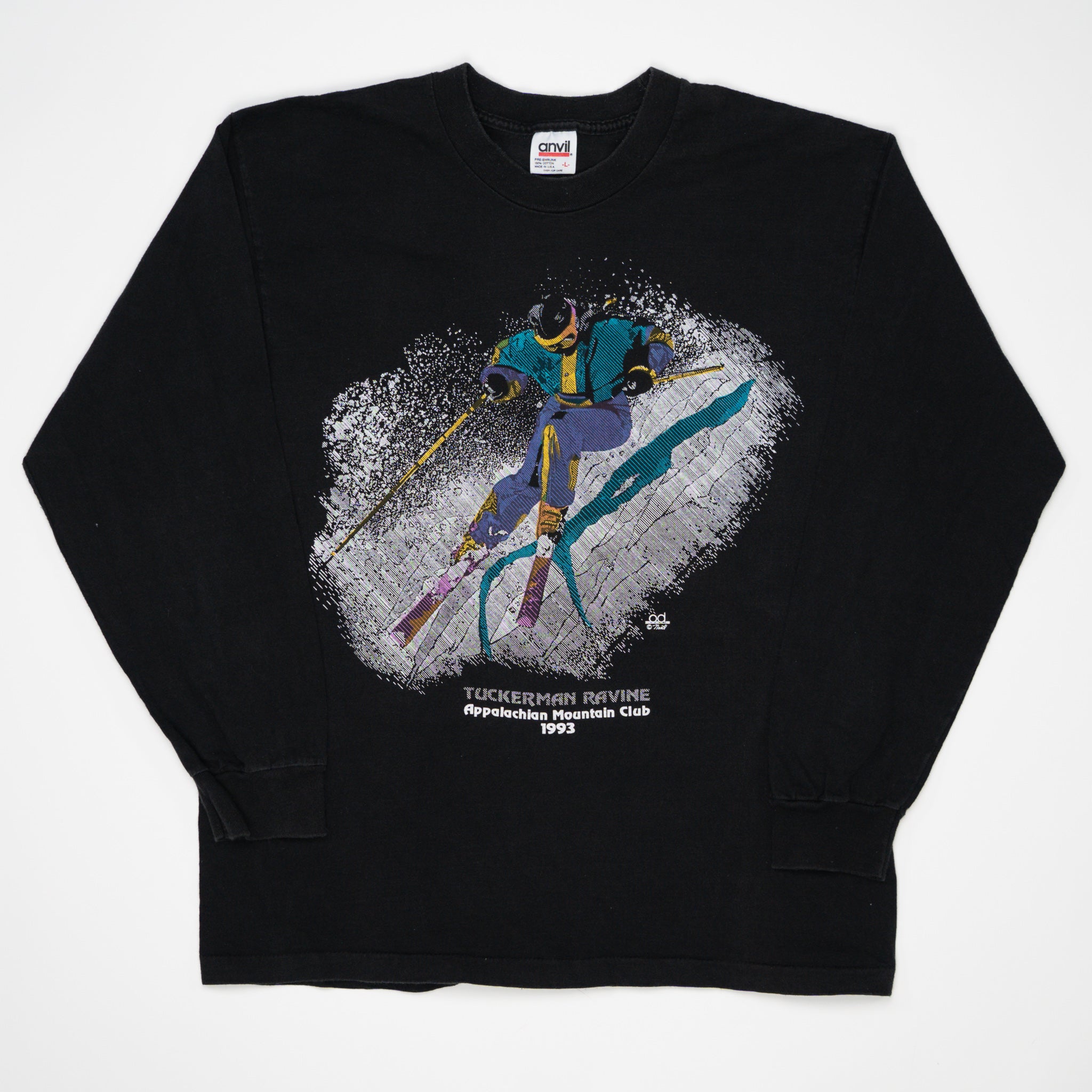 Vintage '93 Ski the Bowl Appalachian Mountain Long Sleeve (M) | Rebalance Vintage.