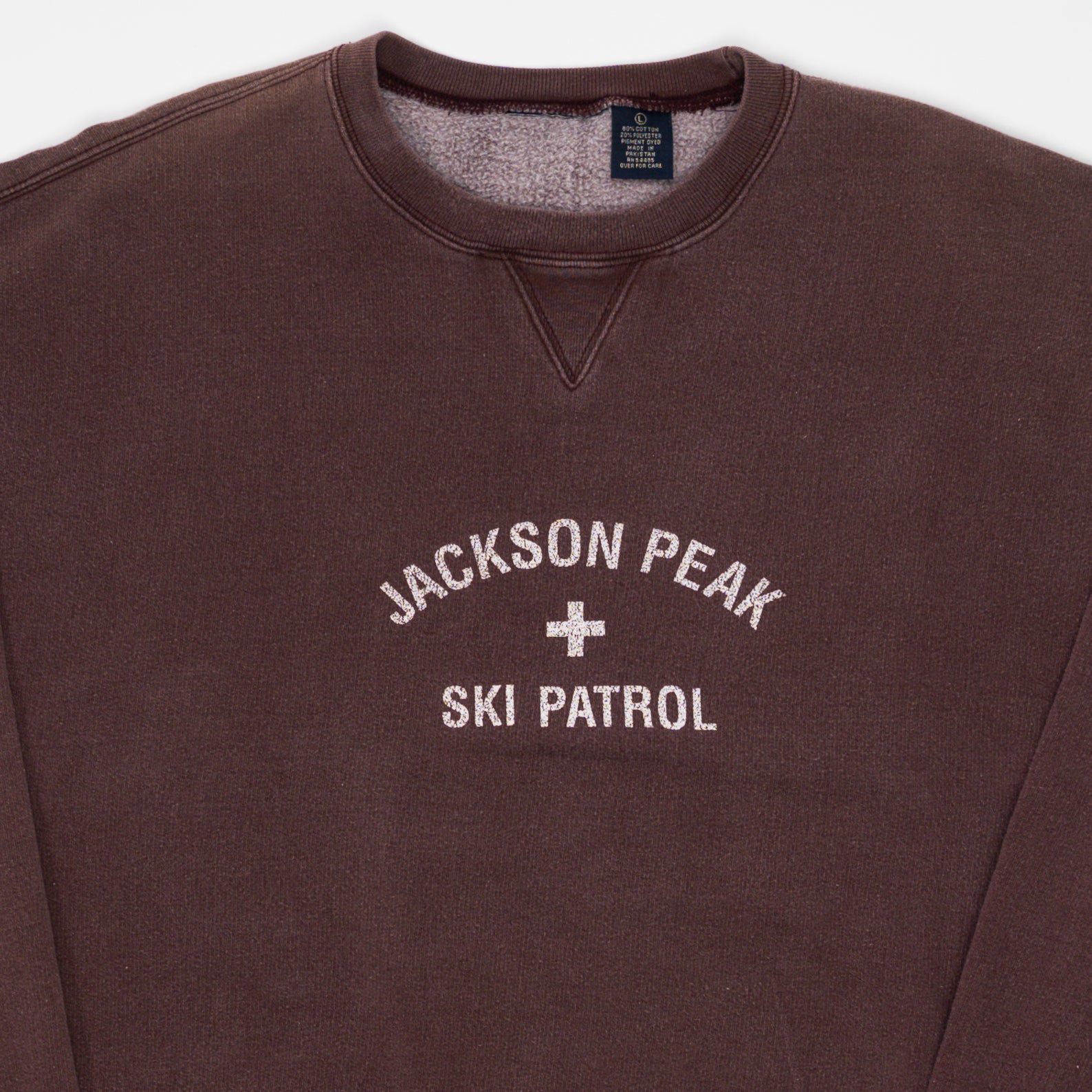 Vintage Washed Maroon Jackson Peak Ski Patrol Crewneck (XL)