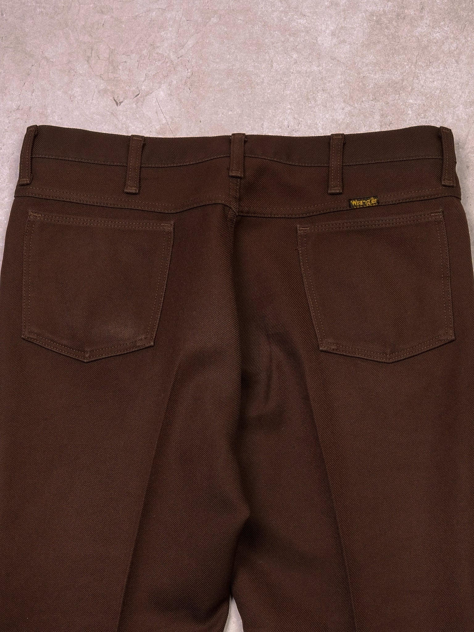 Vintage 80s Brown Wranglers Canvas Dress Pants (34x29)