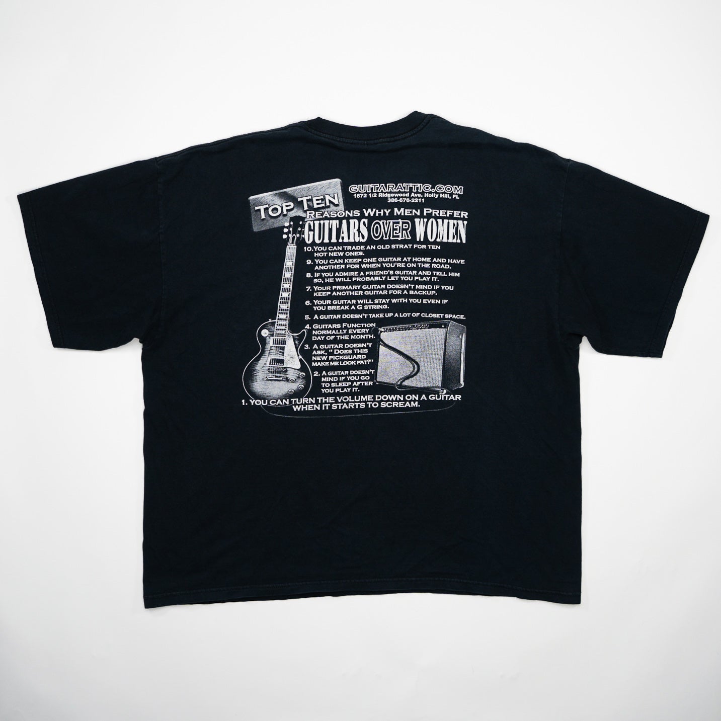 Vintage Black Guitar Attic Tee (XL)