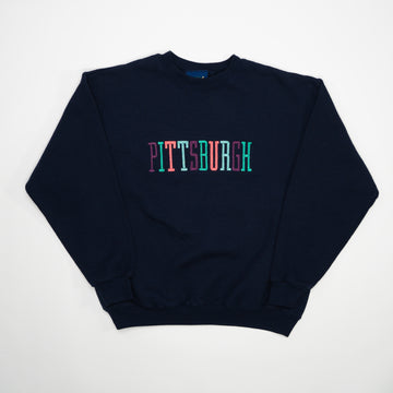 Vintage Pittsburgh Multicolored Spell Out Crewneck (M/L) | Rebalance Vintage.