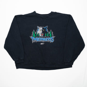 Vintage 90s Minnesota Timberwolves x Reebok Crewneck (XL/XXL) | Rebalance Vintage.