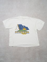 Vintage 90s White St Lucia Boxy Tee (M)