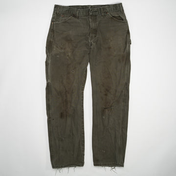 Vintage Army Green Dickies Cargo Pants W/ Rip (32 x 30) | Rebalance Vintage.