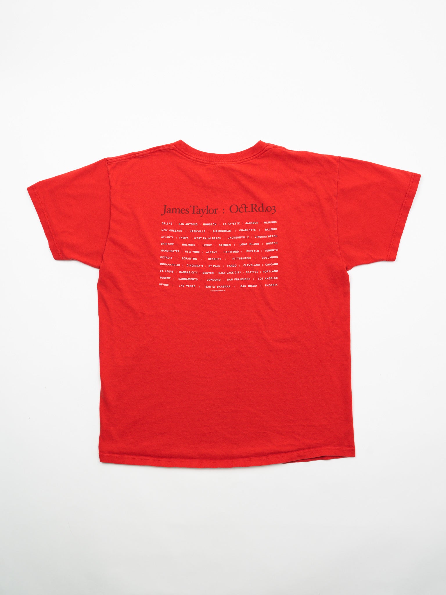 Vintage '03 Red James Taylor Tour Tee (M)