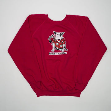 Vintage 80s Pink Party Animal Crewneck (M/L) | Rebalance Vintage.