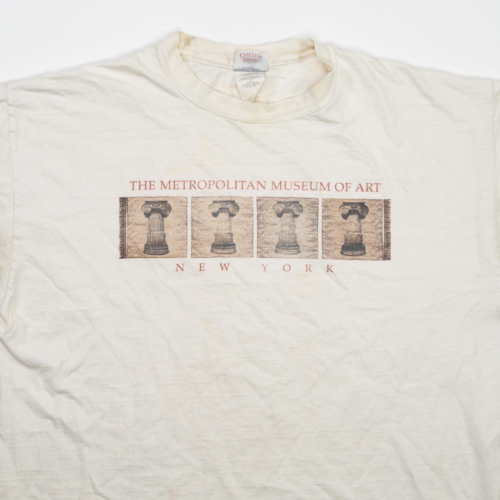 Vintage Cream Metro Museum of Art NY Tee (L)