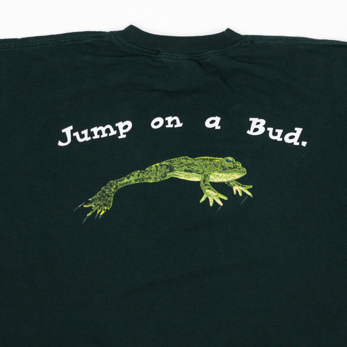 Vintage RARE '96 Green Budweiser 'Jump on the Bud Tee' (L) | Rebalance Vintage.