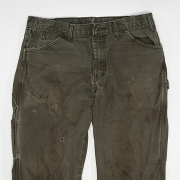 Vintage Army Green Dickies Cargo Pants W/ Rip (32 x 30) | Rebalance Vintage.