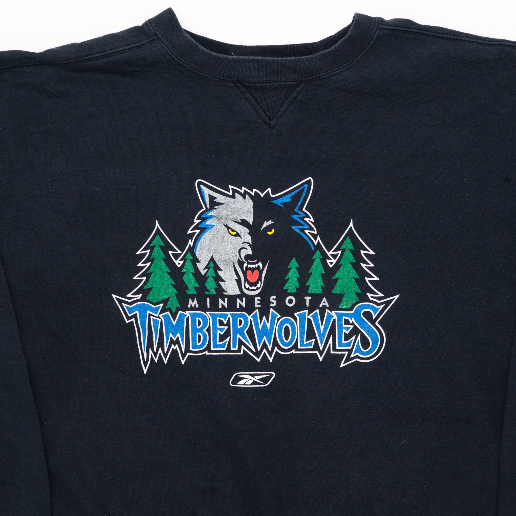 Vintage 90s Minnesota Timberwolves x Reebok Crewneck (XL/XXL) | Rebalance Vintage.