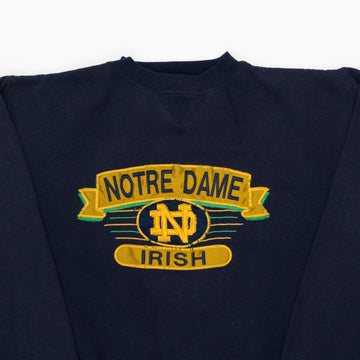 Vintage Blue Notre Dame Irish Embroidered Crewneck (L) | Rebalance Vintage.