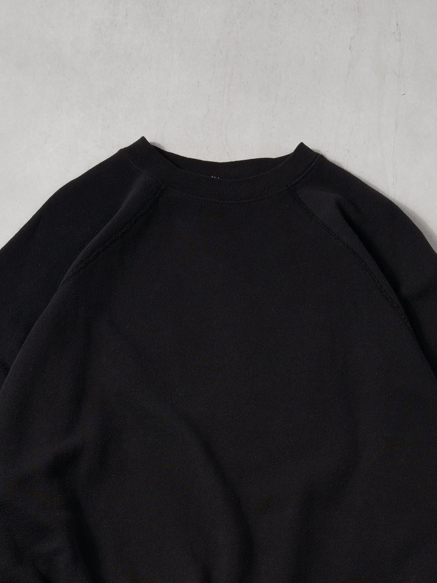 Vintage 90s Washed Black Tultex Blank Crewneck (L)