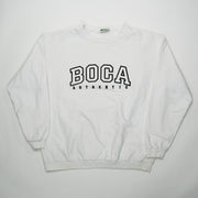 Vintage 90s White BOCA Authentic Crewneck (XL)