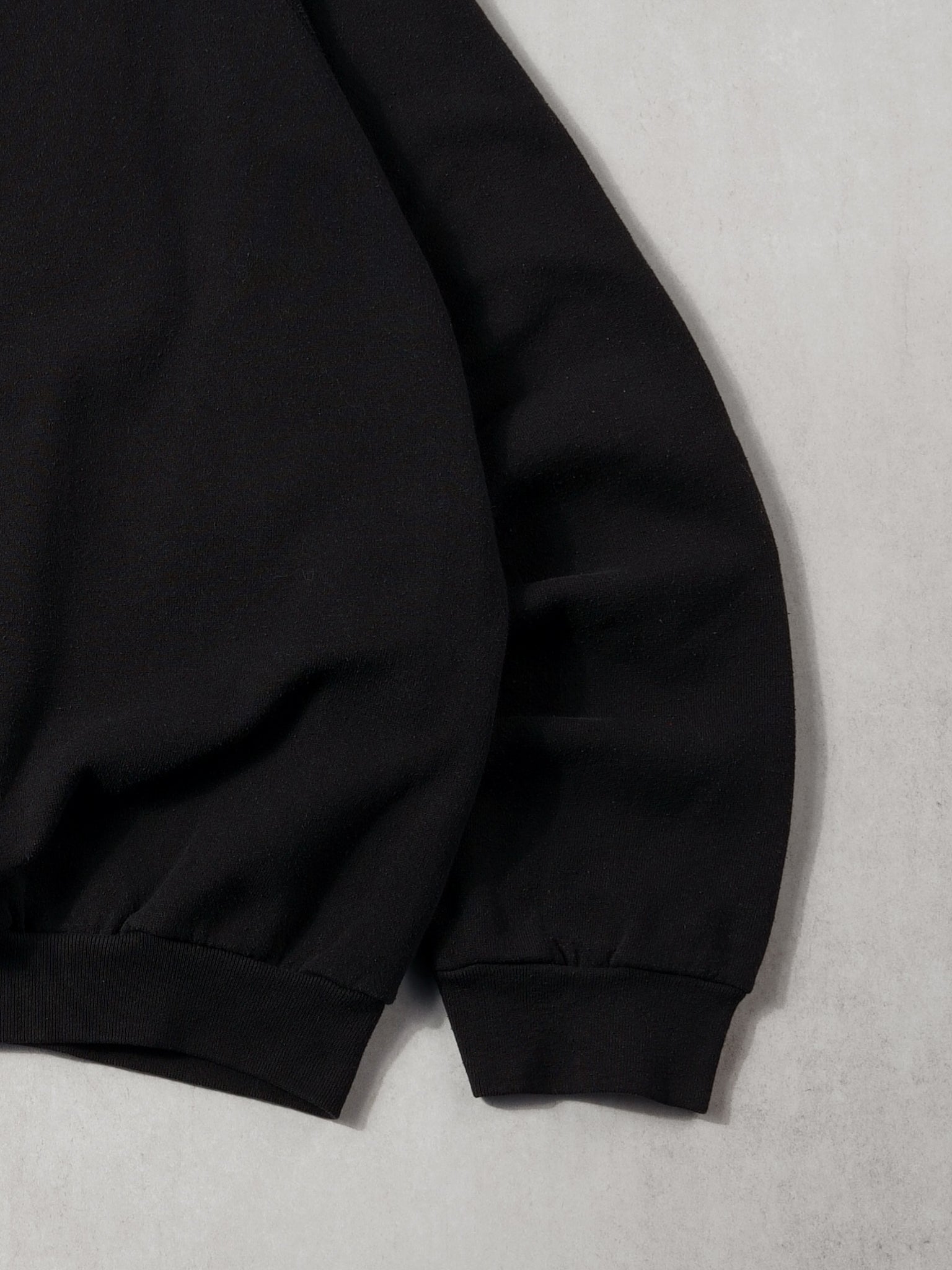 Vintage 90s Washed Black Tultex Blank Crewneck (L)