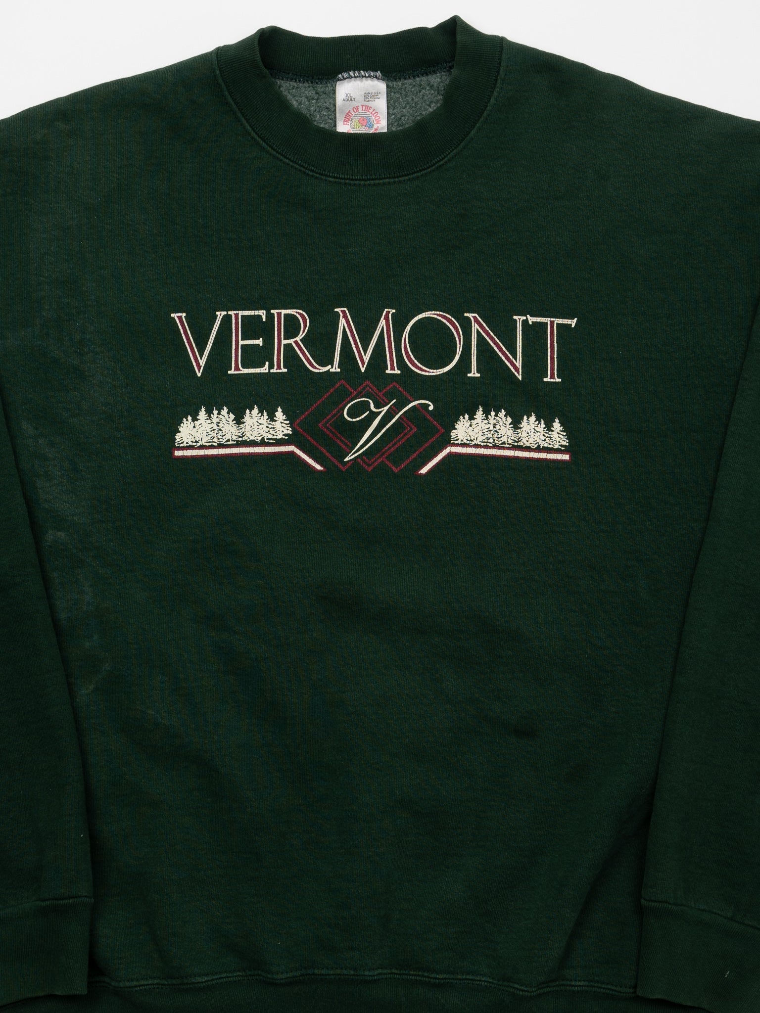 Vintage 90s Green Vermont 'V' Crewneck (L)