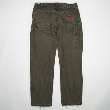 Vintage Army Green Dickies Cargo Pants W/ Rip (32 x 30) | Rebalance Vintage.
