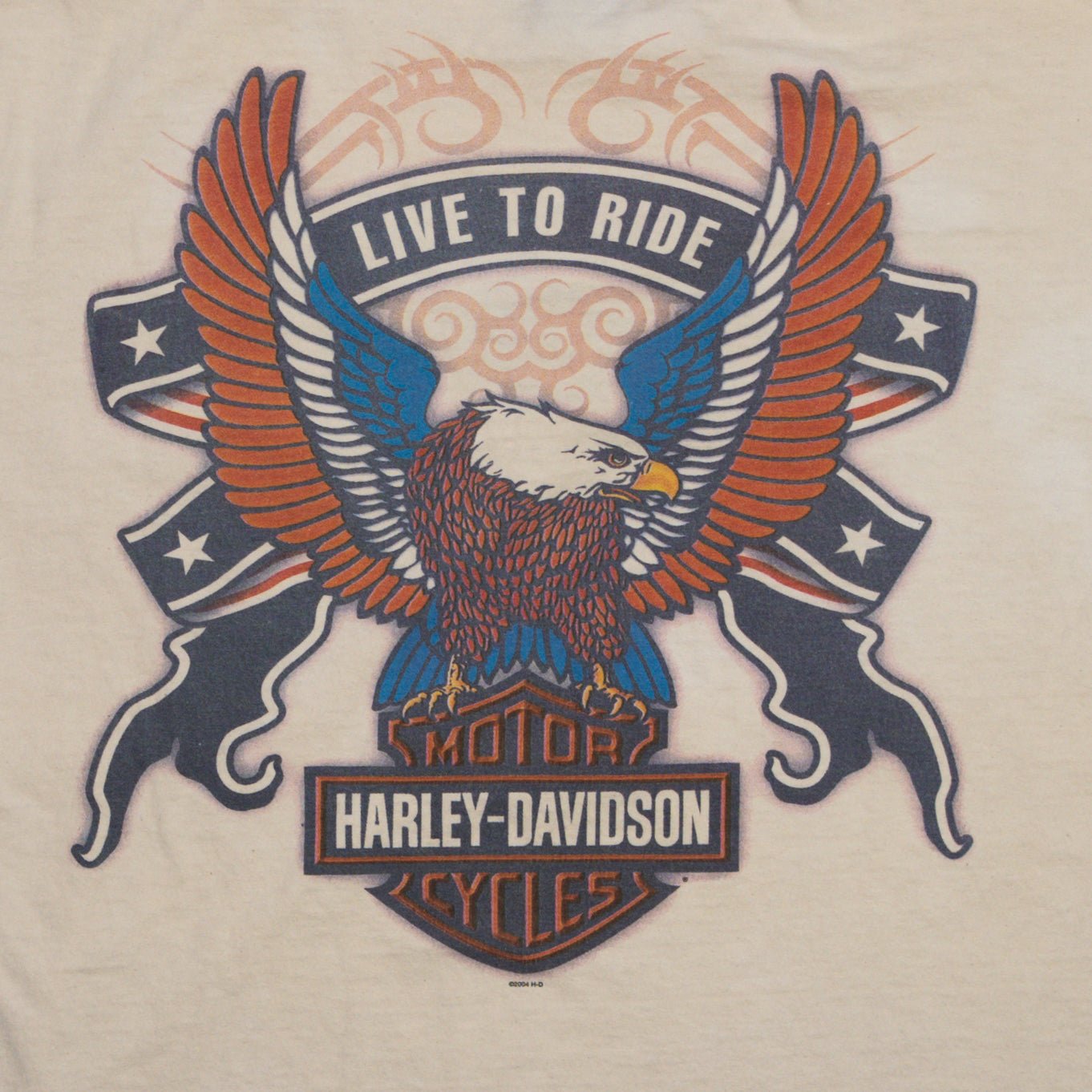 Vintage Cream Harley Davidson Las Vegas Tee (L) | Rebalance Vintage.