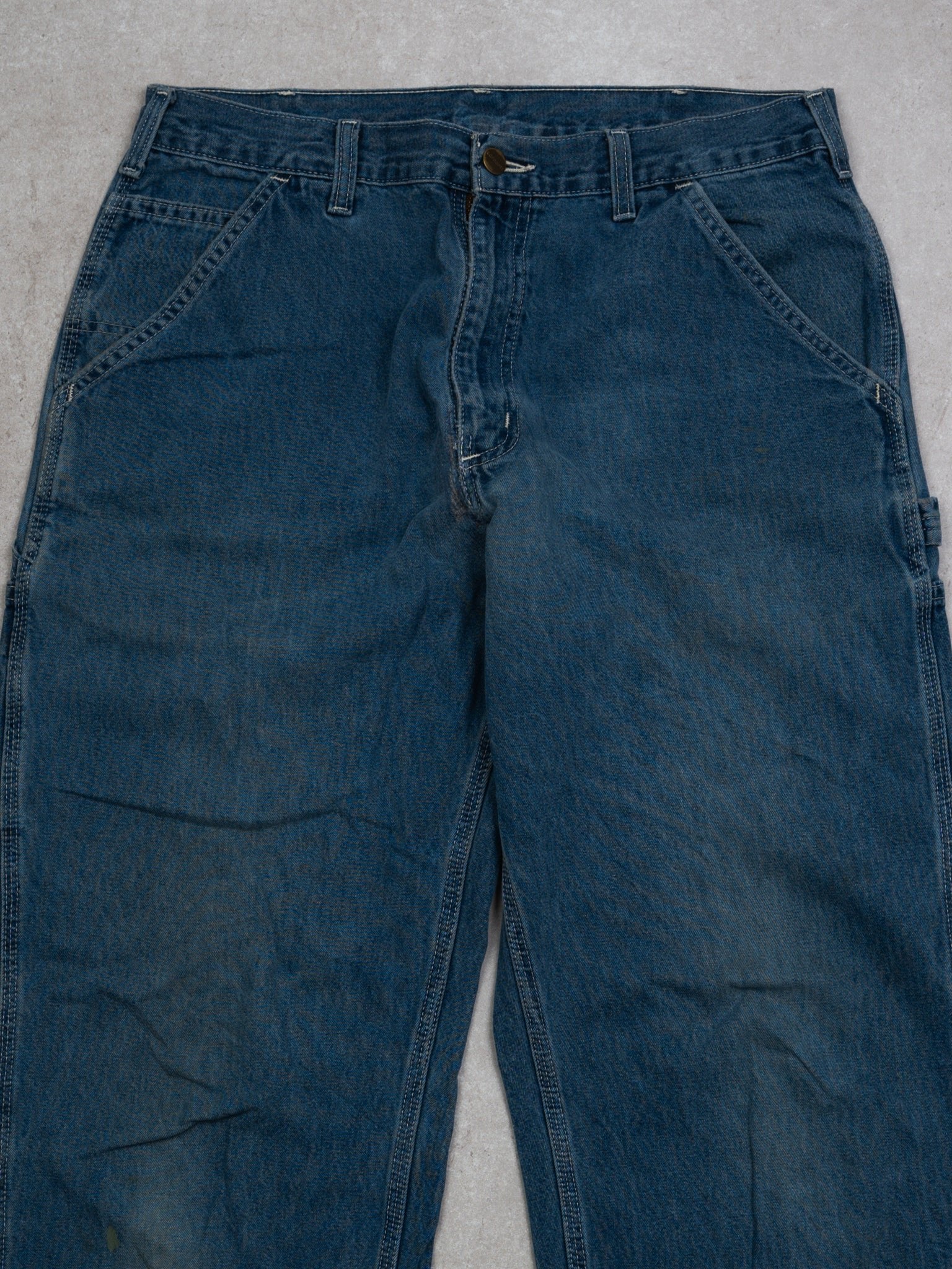 Vintage 90s Blue Carhartt Cargo Jeans (34 x 30)