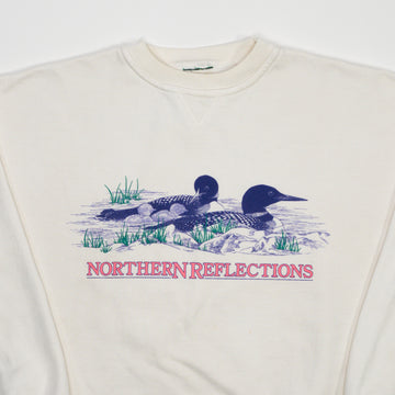 Vintage Cream Northern Reflections Duck Crewneck (M/L) | Rebalance Vintage.